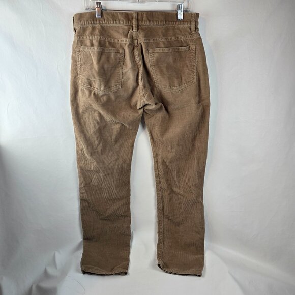 J Crew Pants Men 32x32 Beige Tan Corduroy 484 Slim Casual Normcore Minimal Basic - Picture 5 of 12